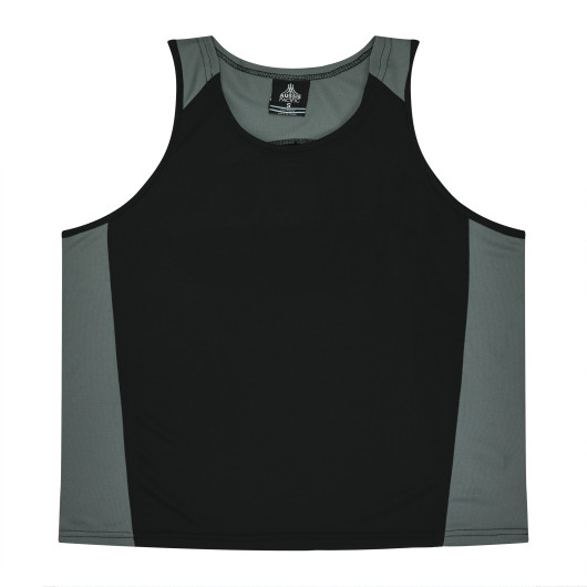 Mens Premier Sports Singlets Black Ashe